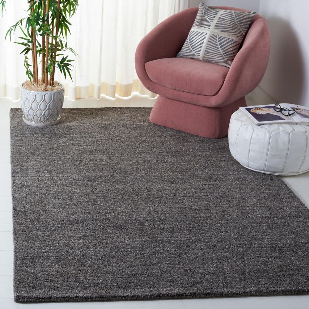 Handmade Tufted Wool Rectangular Rug in Gray - 3' x 5'