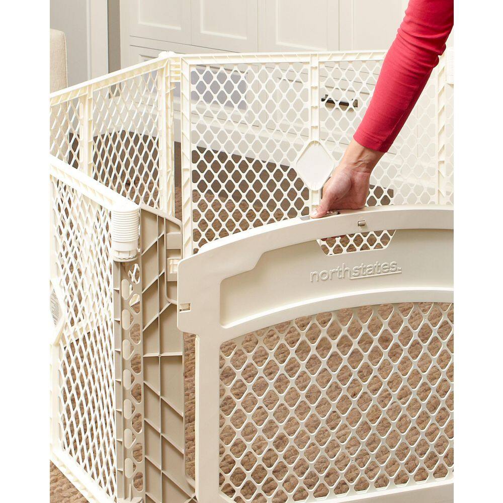 Ivory 26" Tall 6-Panel Baby Play Yard