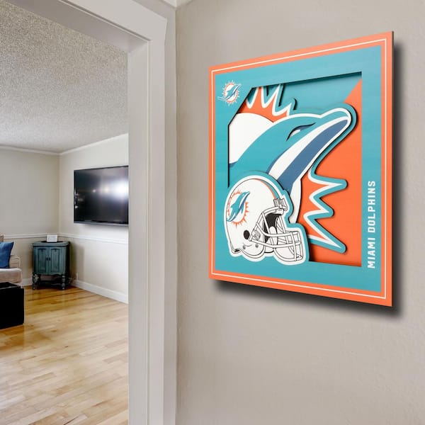 Miami Dolphins 12 Landscape Circle Sign