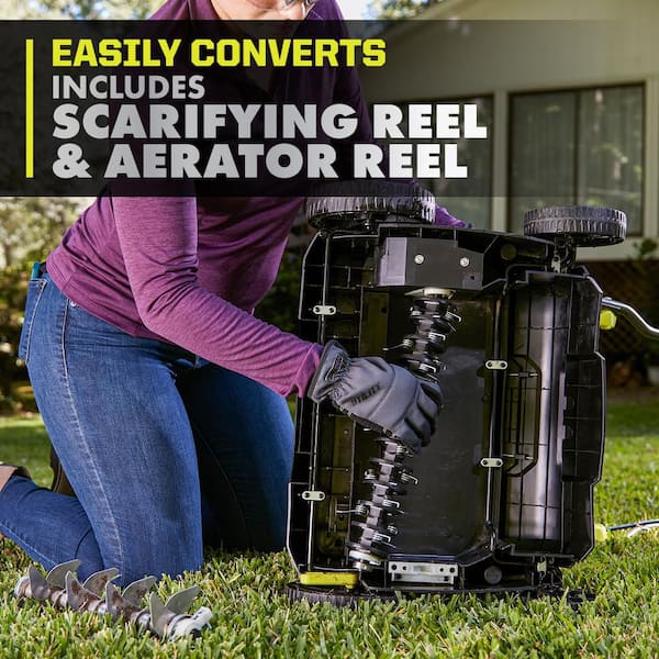 RYOBI ONE+ HP 18V Brushless 14 in. Cordless Battery Dethatcher