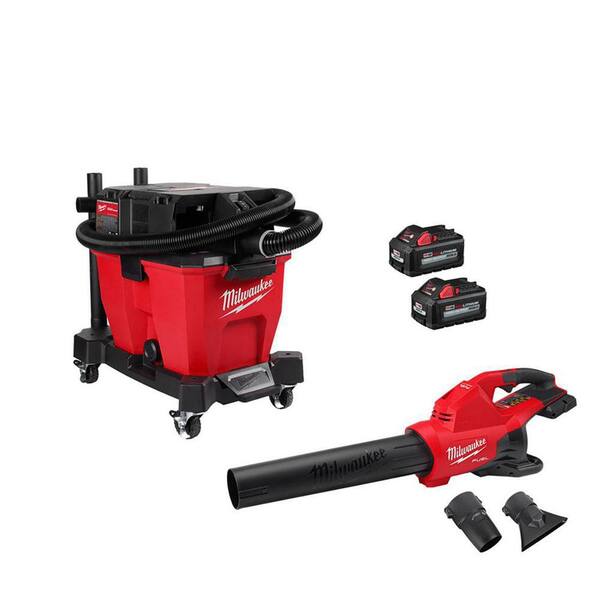 Milwaukee M18 FUEL 9 Gal. Cordless DUAL-BATTERY Wet/Dry Shop Vacuum and  DUAL-BATTERY Handheld Blower with 6.0Ah Batteries (2-Pack)  0920-20-2824-20-48-11-1862 - The Home Depot