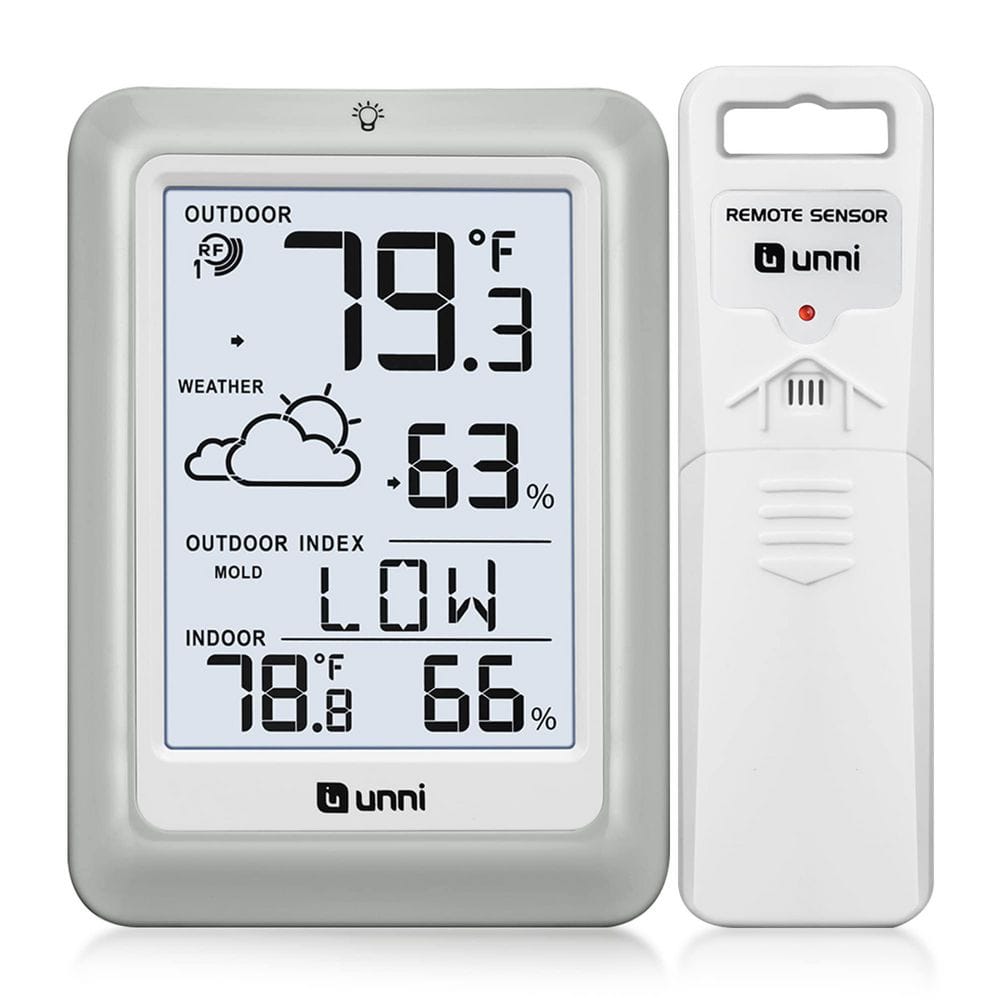 Wireless Indoor Outdoor Analog Thermometer with Remote Sensor 330 ft. Range Backlight and Humidity Monitoring (1-Pack) price history on PriceWatchPro