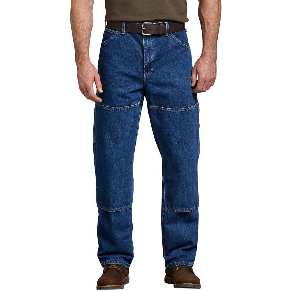screech trappe mastermind Reviews for Dickies Men's Stonewashed Indigo Blue Relaxed Fit Double Knee  Carpenter Denim Jean - 20694SNB 38 30 - The Home Depot