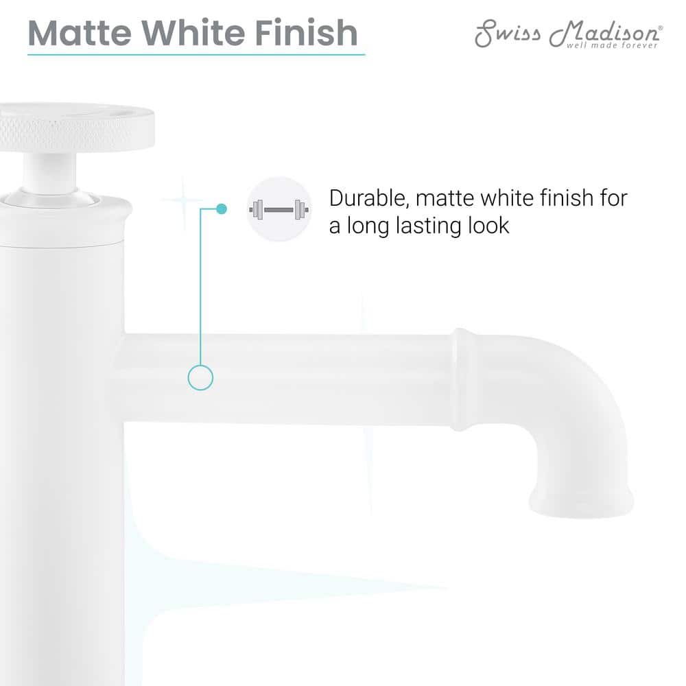 Matte White Nickel Single-Handle High Arc Bathroom Faucet