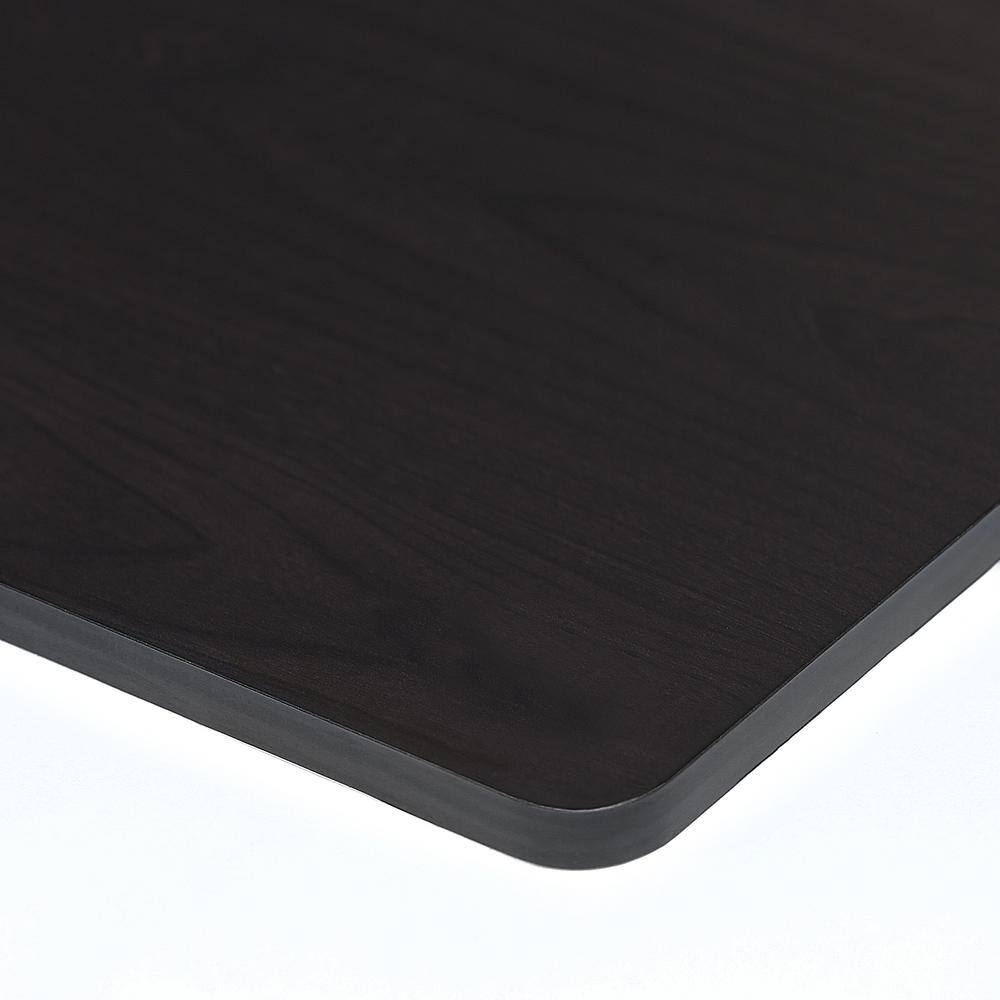 Espresso Black Engineered Wood 3-Tier Display Rack