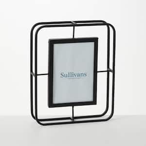 4 x 6 in. Black Abstract Wire Tabletop Picture Frame