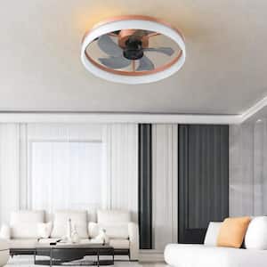 19.71 in. LED Indoor Rose Gold Ceiling Fan with Remote