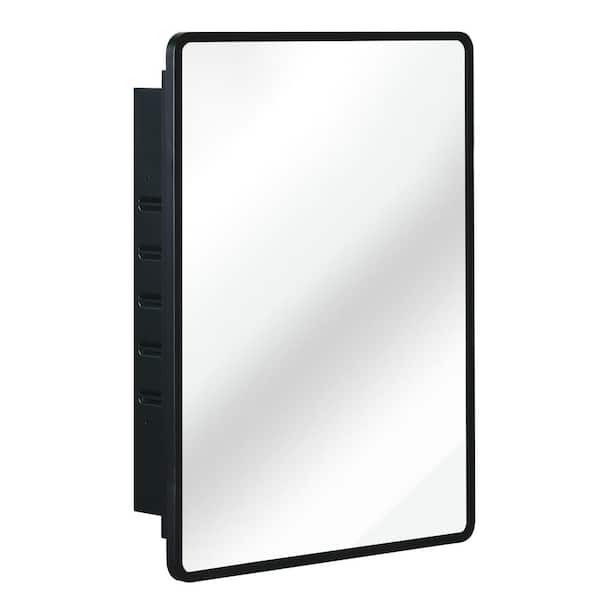 Unbranded TASeries 24 in. W x 30 in. H Rectangular Aluminum Medicine Cabinet with Mirror