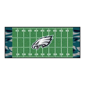 Philadelphia Eagles Football Patterned XFIT Design 2.5 ft. x 6 ft. Field Runner Area Rug