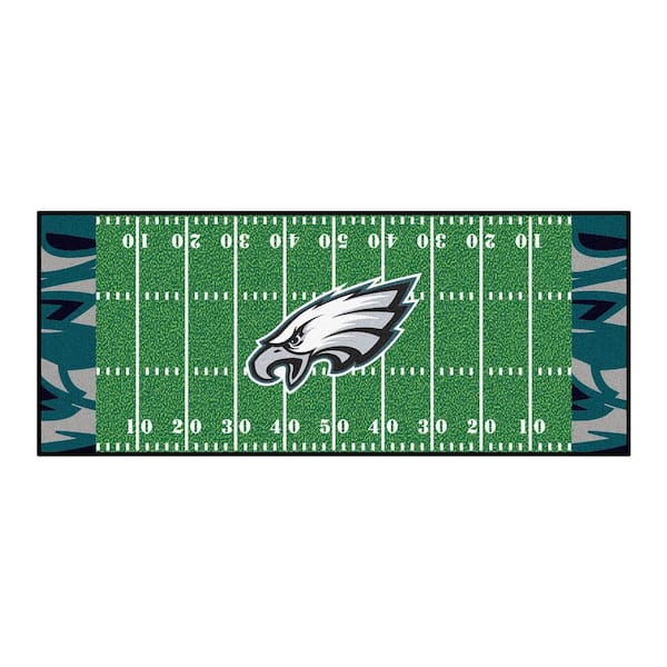 FANMATS Philadelphia Eagles Football Patterned XFIT Design 2.5 ft. x 6 ft. Field Runner Area Rug
