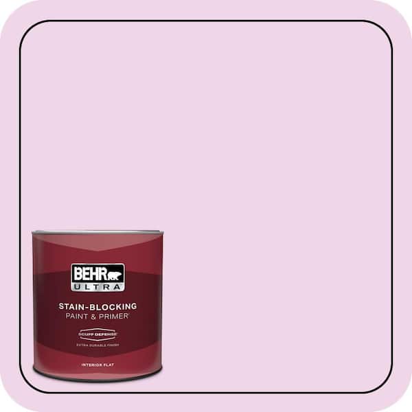 BEHR ULTRA 1 qt. #P110-1 All Made Up Extra Durable Flat Interior Paint & Primer