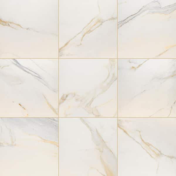 Dellvici Calacatta 18 in. x 18 in. Matte Porcelain Floor and Wall Tile (742.5 sq. ft./Pallet)