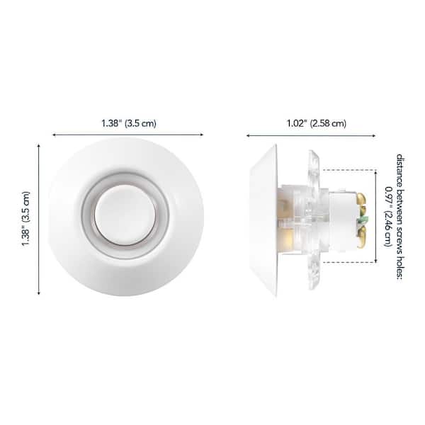 Heath Zenith White Metal Wired Pushbutton Doorbell Heath Zenith White Metal Wired Pushbutton Doorbell