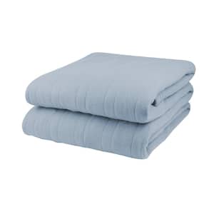 1000 Series Cloud Blue Twin Comfort Knit Heated Blanket