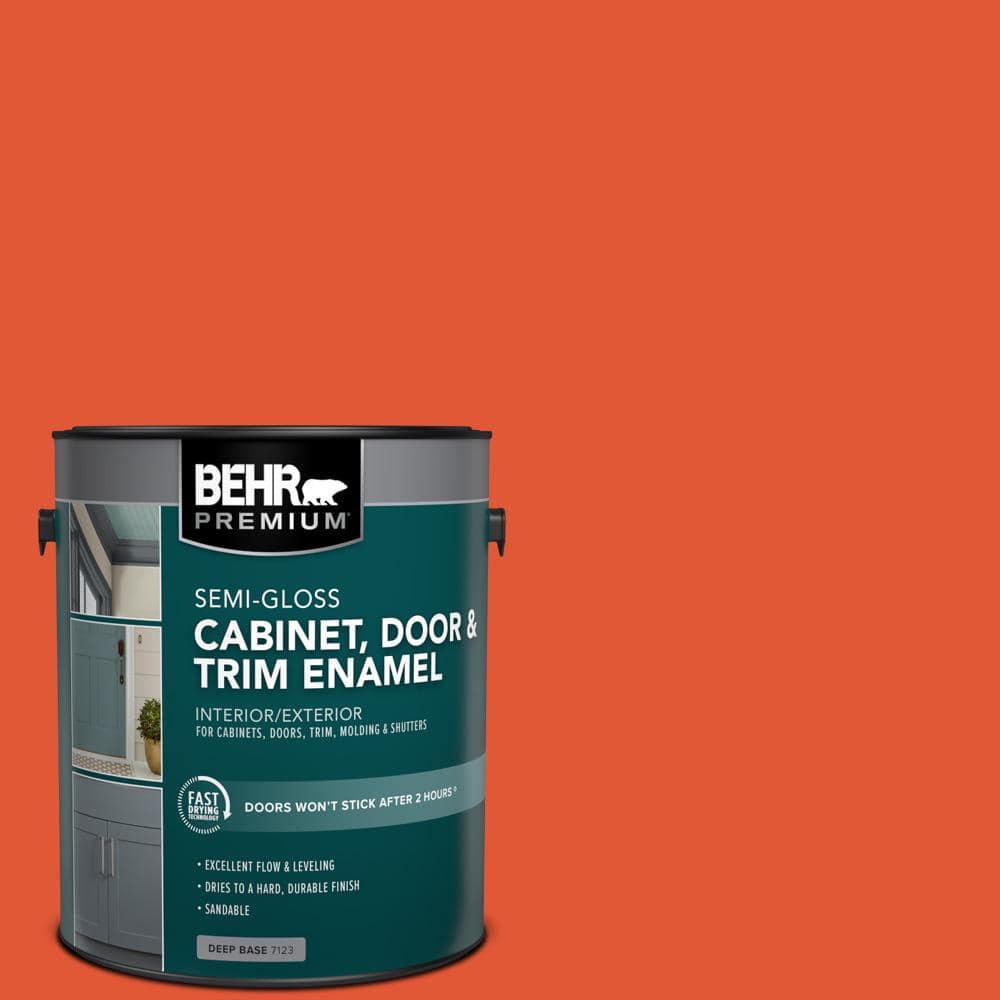 1 gal. #S-G-210 Volcanic Blast Semi-Gloss Enamel Interior/Exterior Cabinet, Door & Trim Paint price history on PriceWatchPro
