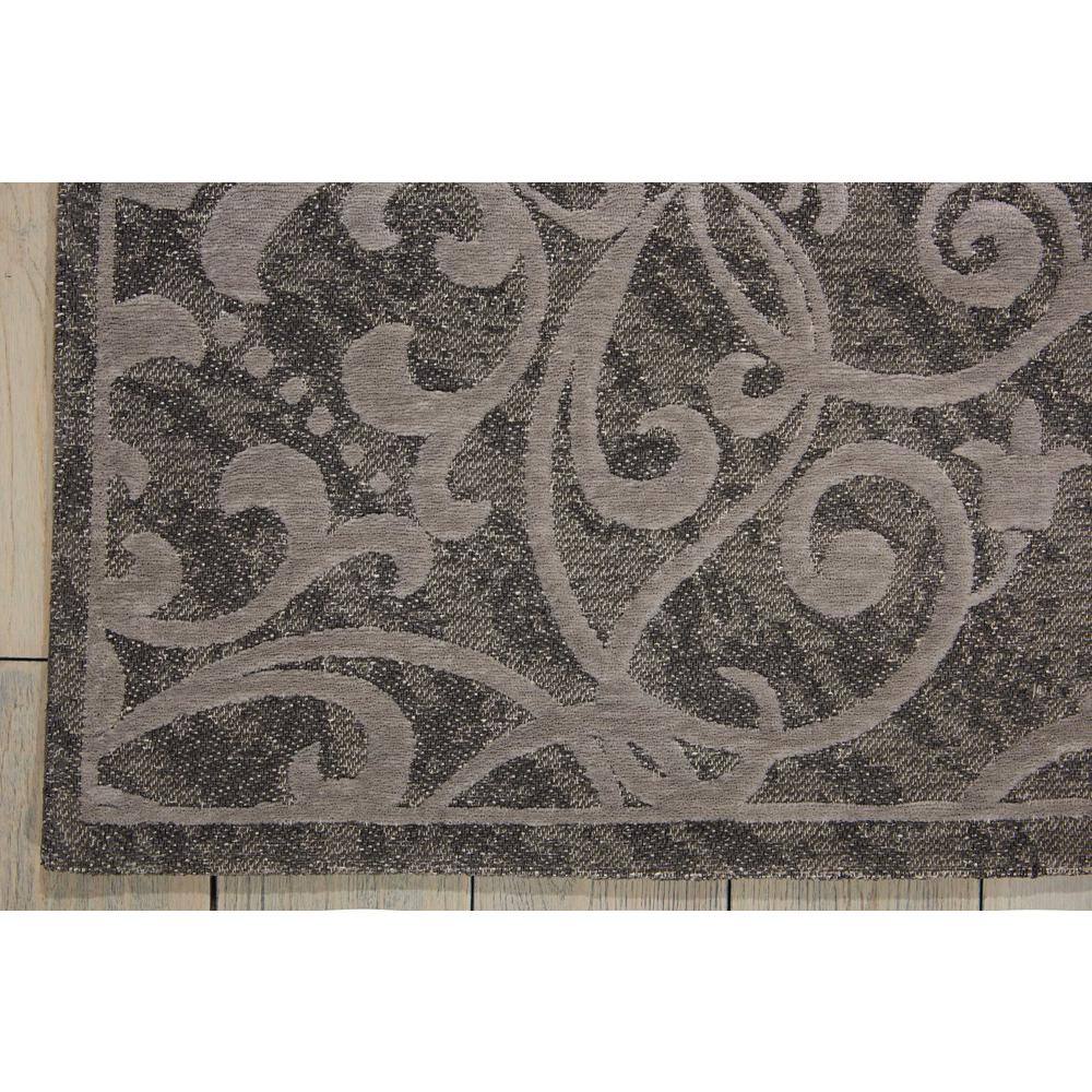 Gray Chenille and Wool Rectangular Area Rug 2'3" x 3'9"