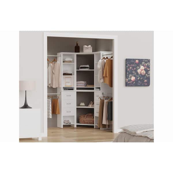 ClosetMaid Impressions 63.61 in. W White Adjustable 22-Shelf 6