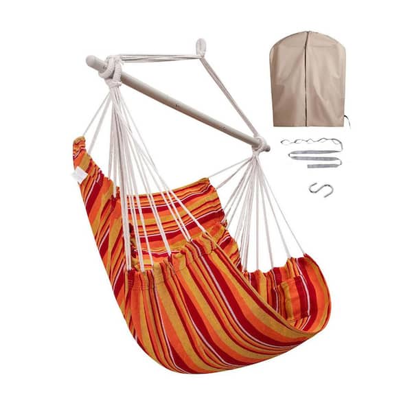 Unbranded Hammock Chair 4 2 ft. Portable Hammock with Hanging Chair Cover red and Yellow