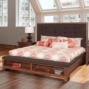 New Classic Furniture Cagney Chestnut Brown Wood Frame Queen Platform Bed