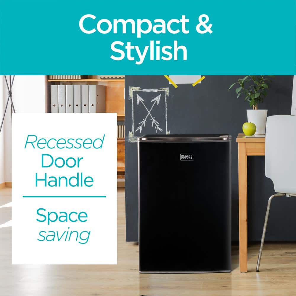 Black 2.5 Cu Ft Compact Refrigerator with Freezer