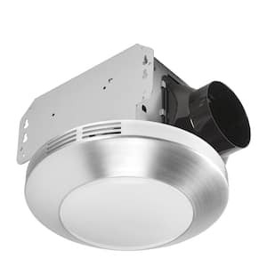 80 CFM Light & Fit Ceiling Mount Bathroom Exhaust Fan with LED Light and Brushed Nickel Finish