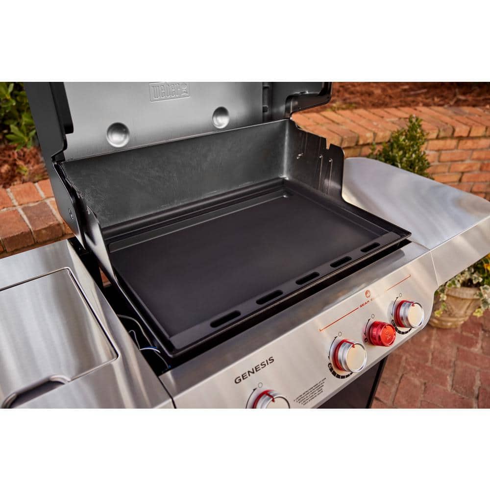 Black Carbon Steel Rust-Resistant Griddle Insert for Genesis 300 Series