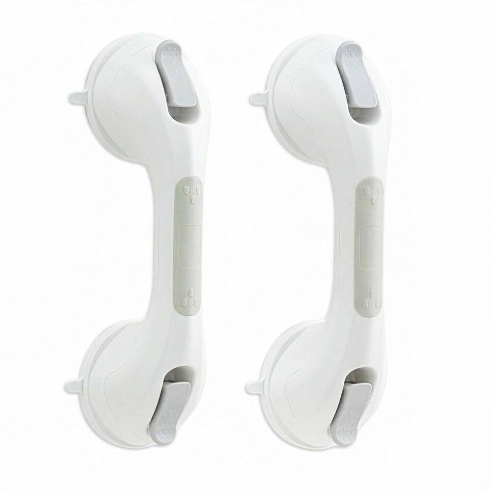 12 in. Concealed Screw Shower Grab Bar 2 Pack in Grey Strong Suction Waterproof Non-Slip Bathroom Handle price history on PriceWatchPro