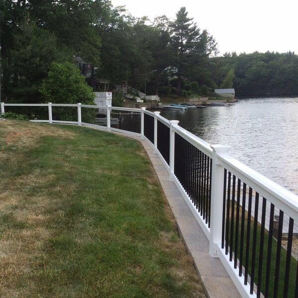 Weatherables Bellaire 3 Ft H X 8 Ft W White Vinyl Railing Kit Wwr Thdba36 S8 The Home Depot Weatherables Bellaire 3 Ft H X 8 Ft W White Vinyl Railing Kit Wwr Thdba36 S8 The Home Depot