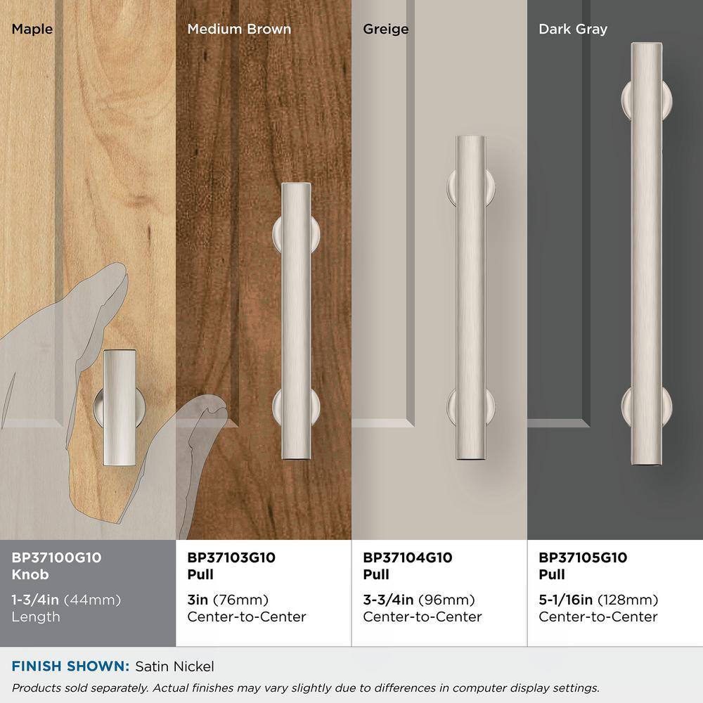 Satin Nickel 1-3/4 Inch T-Handle Cabinet Knob