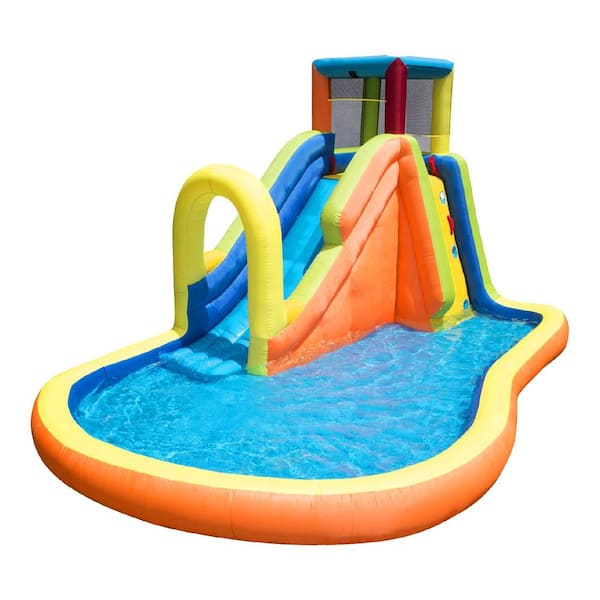 BANZAI Inflatable Multi-Colored Pinata Bash Party Slide Aquatic Activity Play Center