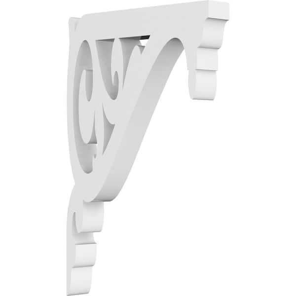 Ekena Millwork 5/8 in. W x 9 in. H x 5 1/2 in. D PVC Carrillo Bracket