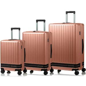 Fresh II 3-Piece Pink Hardside USB Luggage Set
