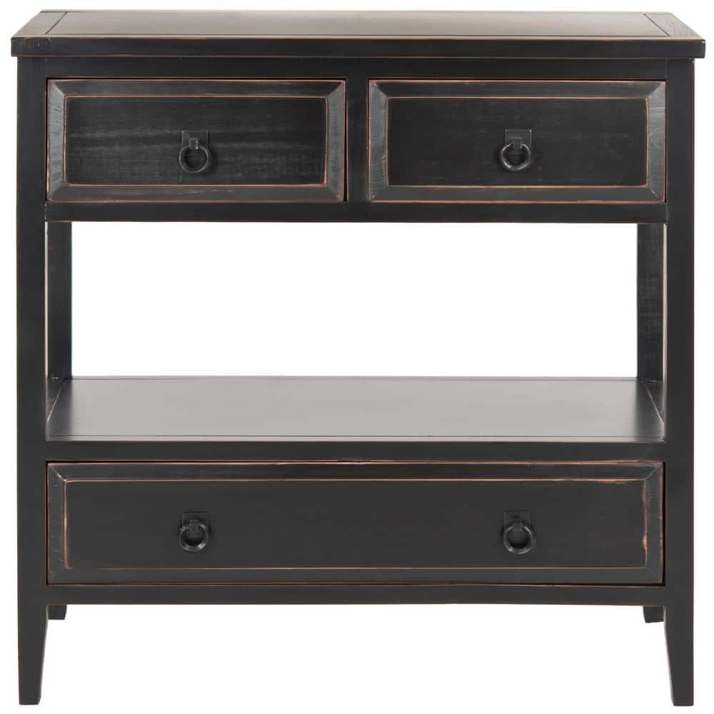 Branson 3-Drawer Black Console Table price history on PriceWatchPro