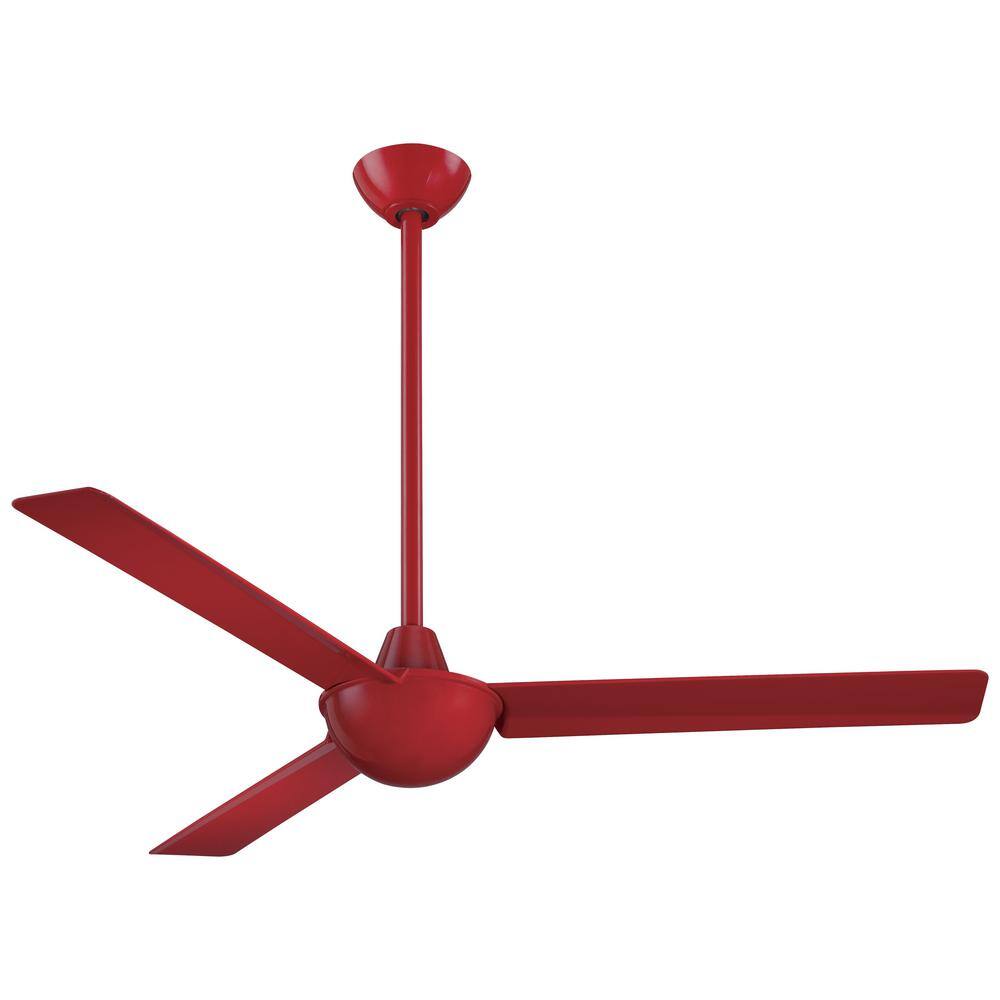 MINKAAIRE Kewl 52 in. Indoor Red Ceiling Fan with Wall Control F833RD The Home Depot