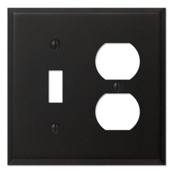 Creative Accents Black 2-Gang 1-Toggle/1-Duplex Wall Plate