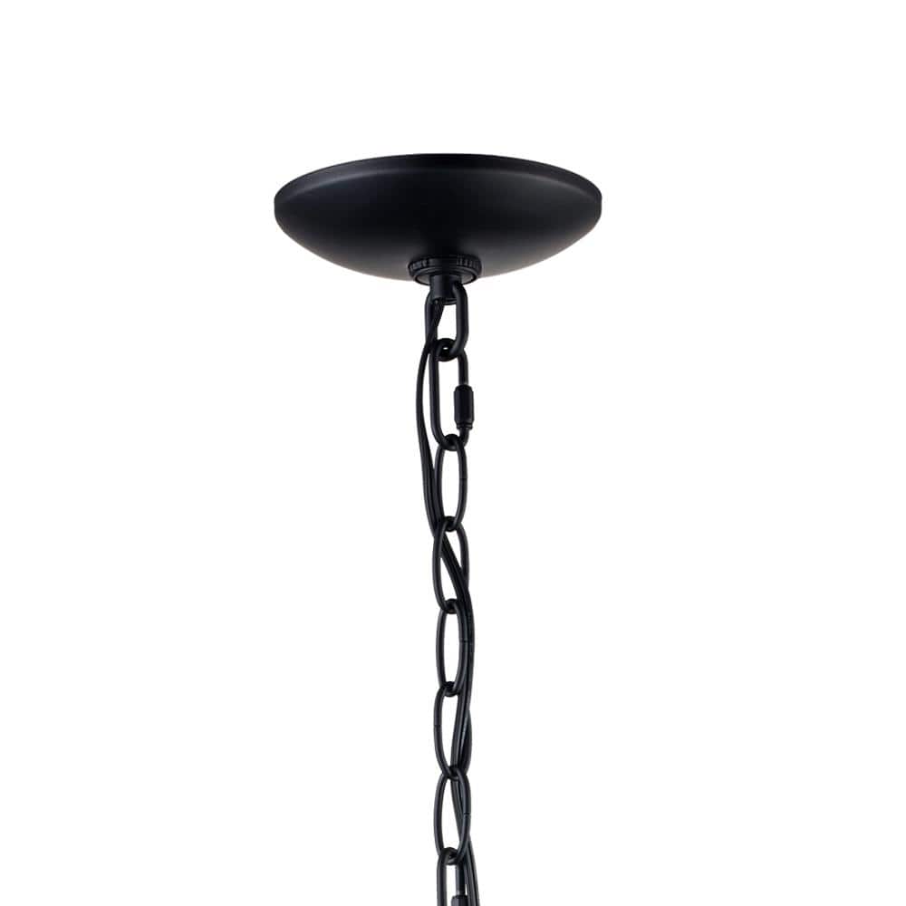 Farmhouse Industrial Black Metal Cage Mini Pendant Light