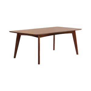 Modern Style Brown Wood 40 in. 4 Legs Dining Table Seats 6