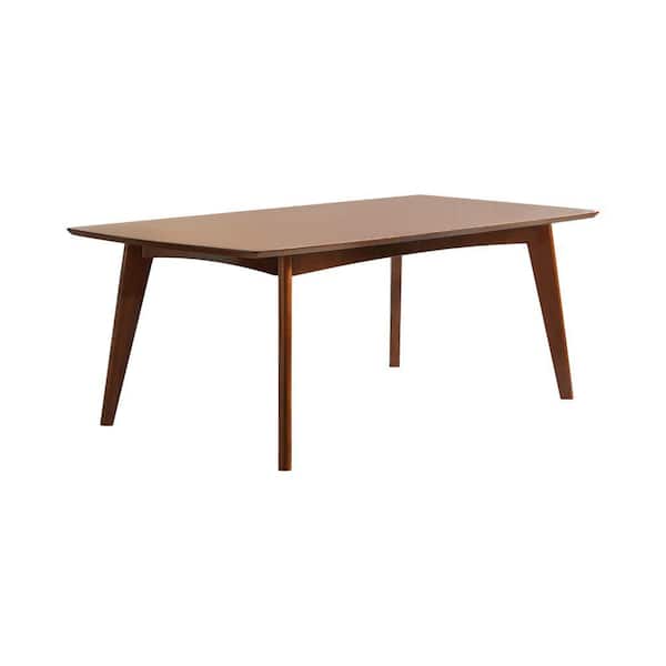 Benjara Modern Style Brown Wood 40 in. 4 Legs Dining Table Seats 6