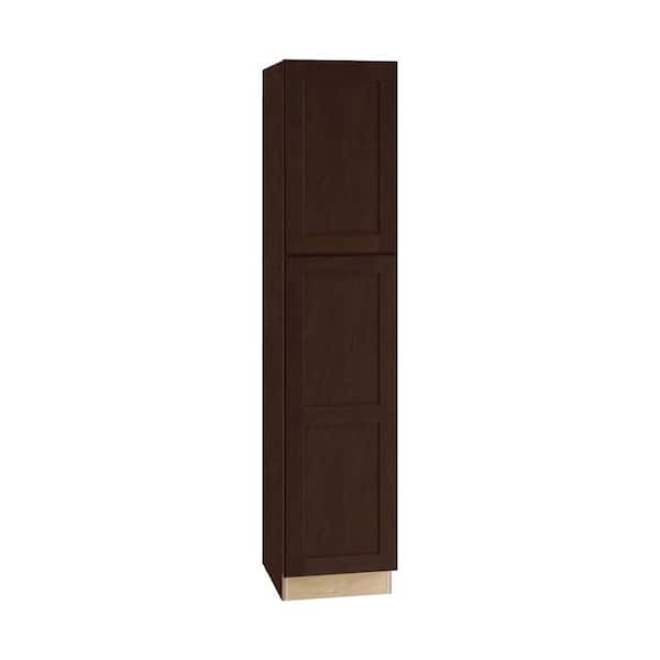 Home Decorators Collection Franklin Stained Manganite Plywood Shaker Assembled Bathroom Cabinet Soft Close Left 18 in W x 21 in D x 84 in H
