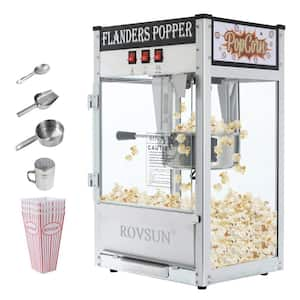 850-Watt 8 oz. Black Countertop Popcorn Machine