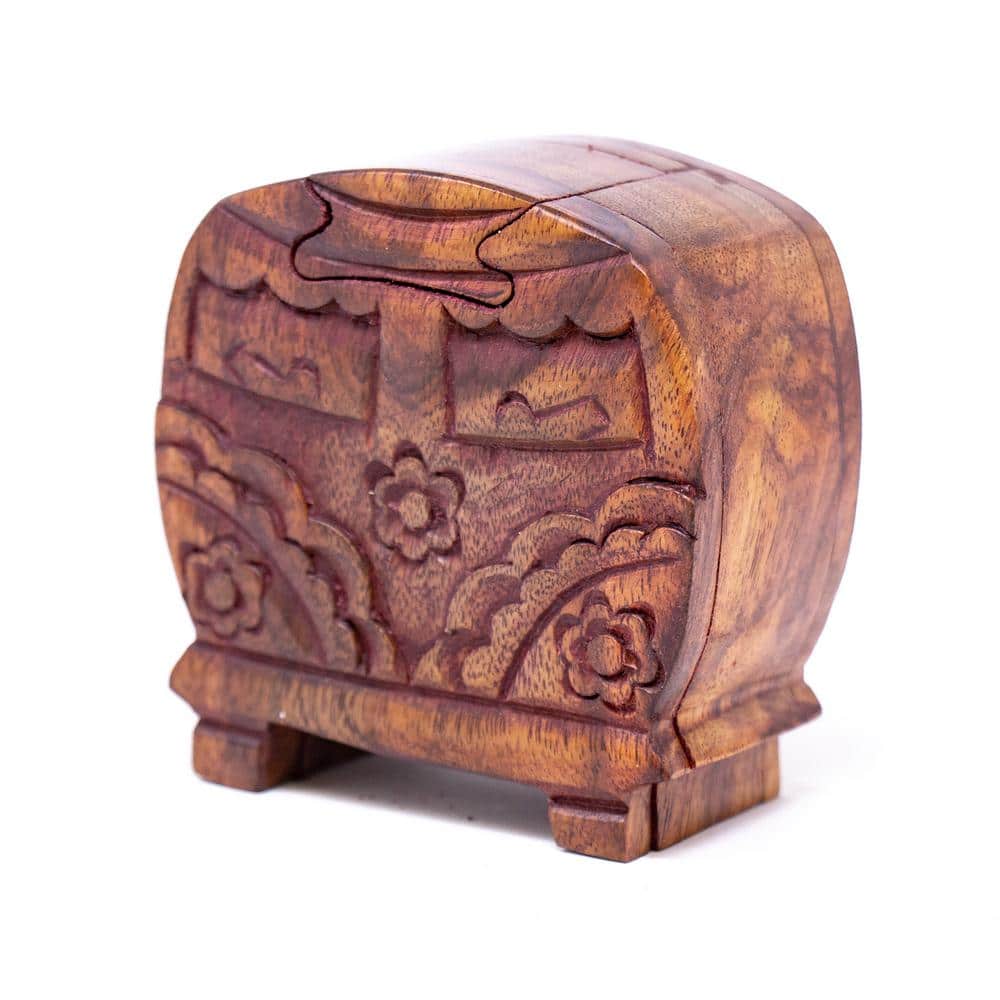 Global Crafts Handmade Retro Camper Van Sheesham Wood Puzzle Box  IX01UPX6003_GWH - The Home Depot