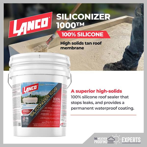 Siliconizer 1000 5 gal. 100% Silicone Tan Roof Coating
