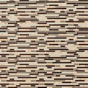 Amalfi Cafe 12 in. x 12 in. x 6 mm Interlocking Glass Porcelain Mosaic Tile (15 sq. ft. / case)