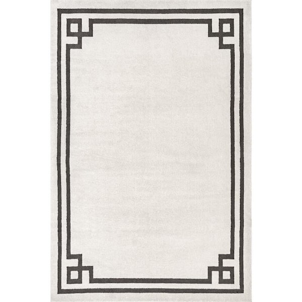 Imani Classic Border Beige 8 ft. x 10 ft. Area Rug
