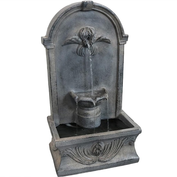 Sunnydaze French-Inspired Concrete Indoor/Outdoor Reinforced Cascading Fountain