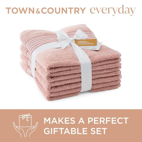 TOWN & COUNTRY LIVING Solid Dobby Border Cotton 20 in. x 30 in