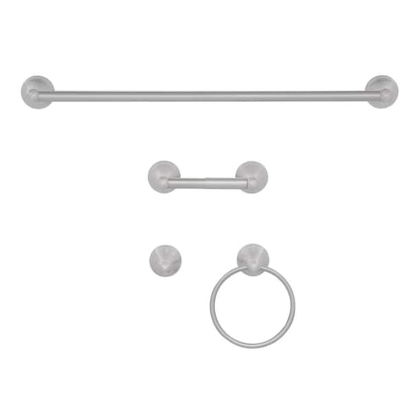 Design House 536698 Allante 4-Piece Bathroom Kit Satin Nickel Finish