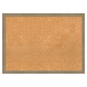 Florence Light Brown Natural Corkboard 30 in. x 22 in. Bulletin Board Memo Board