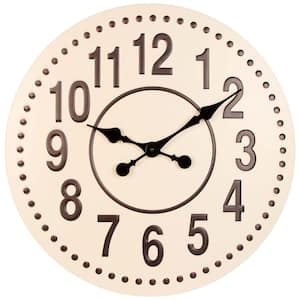 Ivory Gunmetal Wall Clock