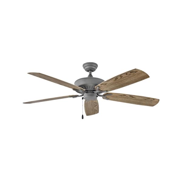 HINKLEY Oasis 60 in. Indoor/Outdoor Graphite Ceiling Fan Pull Chain